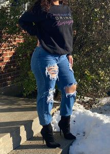 Medium Wash Boyfriend Jeans