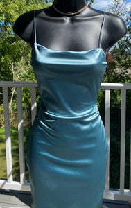 Satin Mini Bodycon Dress