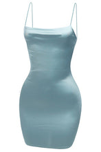 Load image into Gallery viewer, Satin Mini Bodycon Dress
